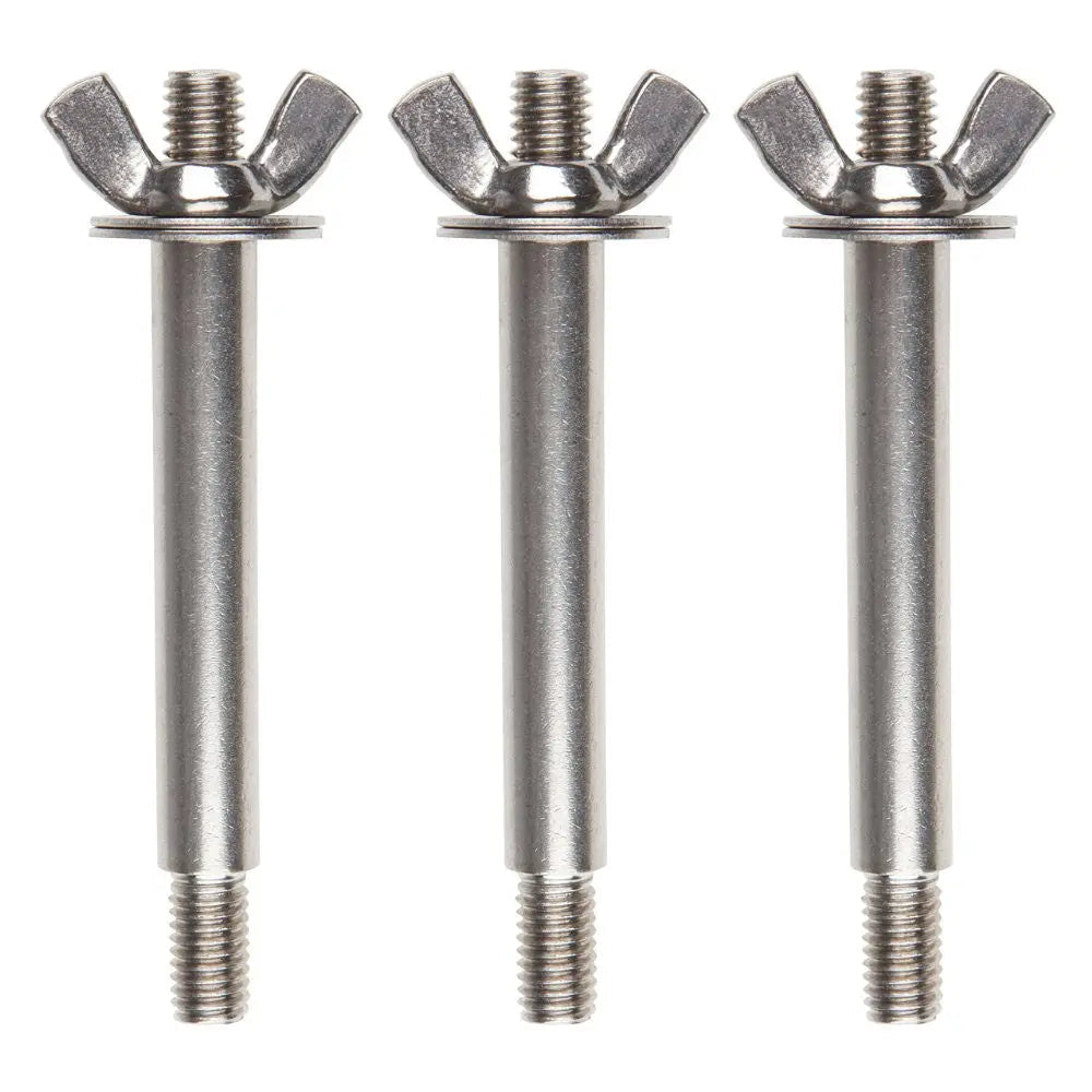 Patio Heater Barrel Bolts 3-pack stainless steel with wing-nut tops Fire Sense/Balkene Home replacement parts on Tampa Home & Garden Store