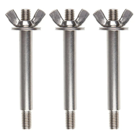 Patio Heater Barrel Bolts 3-pack stainless steel with wing-nut tops Fire Sense/Balkene Home replacement parts on Tampa Home & Garden Store