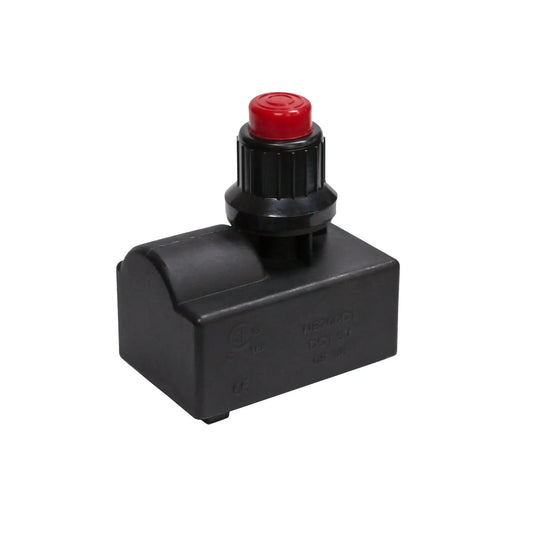 Patio Heater Electronic Igniter red push button on black plastic housing on Tampa Home & Garden Store
