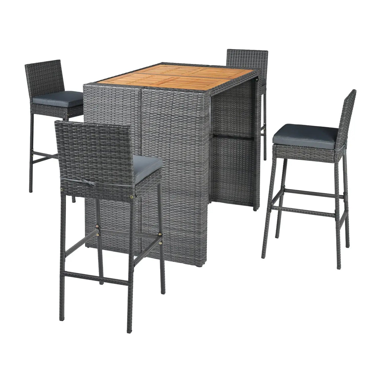 Patio Acacia Wood Dining Set for Home with Frame