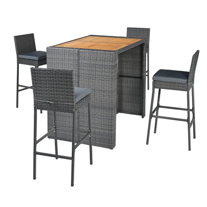 Patio Acacia Wood Dining Set for Home with Frame