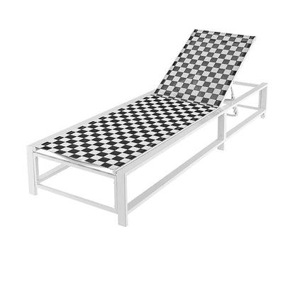 Outdoor Adjustable Chaise Lounge Chair with Wheel
