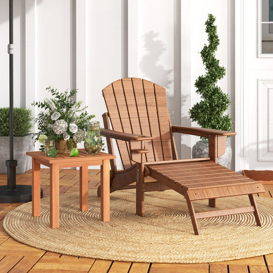 Patio Hardwood Square Side Table with Slatted Tabletop - Tampa Home & Garden Store