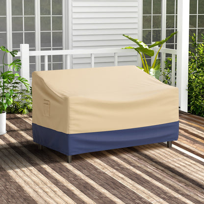 Cubierta para muebles de patio con asa acolchada y correas de cierre con clic - 60 x 43 x 30 pulgadas