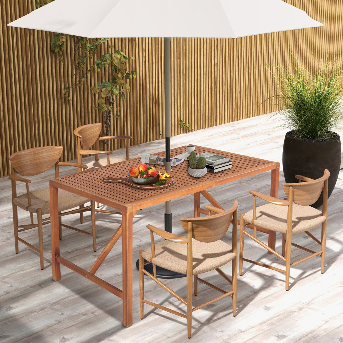 End Table Set of 2 Sofa Side Tables wooden outdoor patio dining set with umbrella on Tampa Home & Garden Store