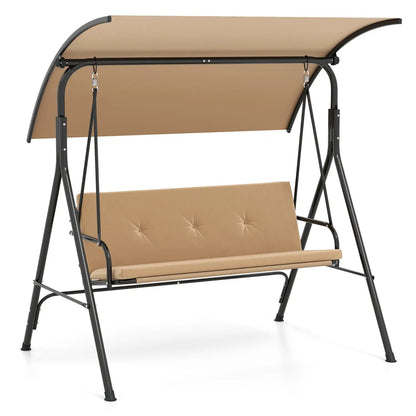 Two Person Patio Swing Chair with Canopy