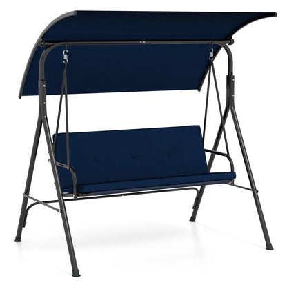 Two Person Patio Swing Chair with Canopy