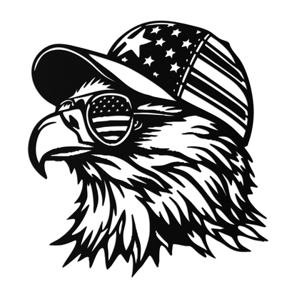 Patriotic Eagle Silhouette Metal Wall Art – Black Steel American Pride Decor- KAF493 - Tampa Home & Garden Store