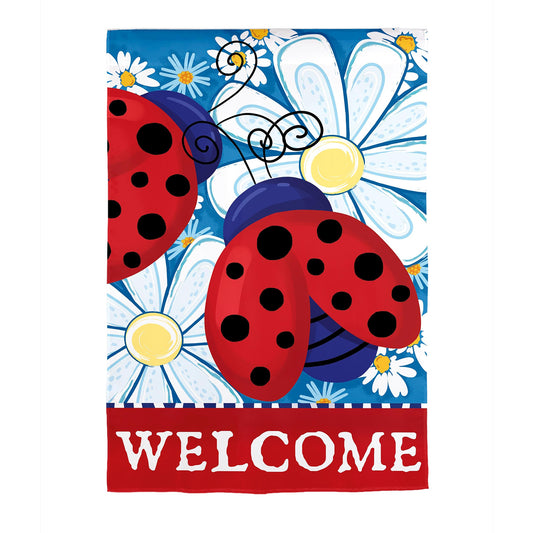 Patriotic Ladybugs Applique House Flag - Tampa Home & Garden Store