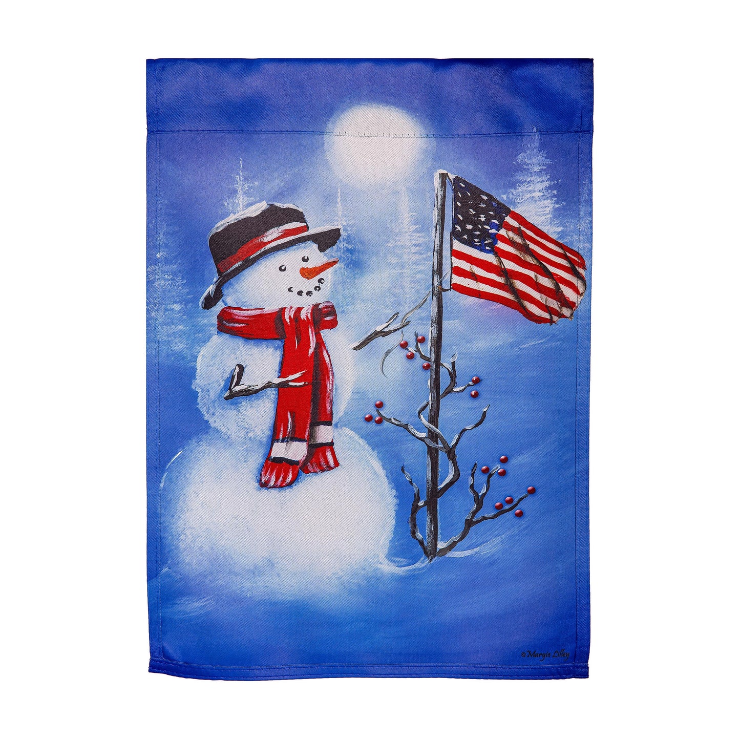 Patriotic Snowman Suede Garden Flag - Tampa Home & Garden Store