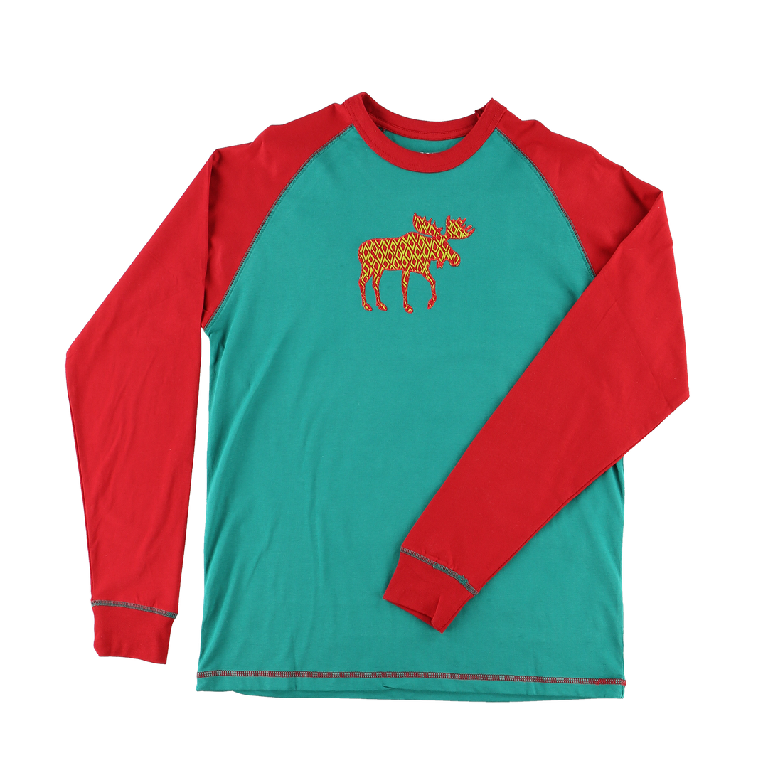 Pattern Moose Long Sleeve Tee - X-Small - Tampa Home & Garden Store