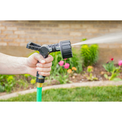 6-Pattern Oversize Hose End Nozzle with Firehose Handle and Integrated Swivel Orbit Irrigation on Tampa Home & Garden Store