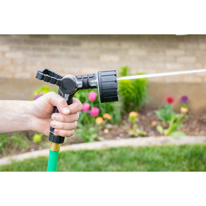 Hose end nozzle Orbit Irrigation, 6-pattern oversize with firehose handle and swivel, black body on Tampa Home & Garden Store