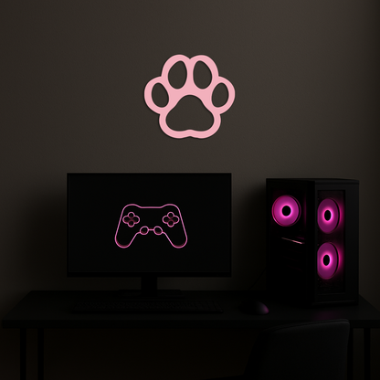 Paw Print Silhouette Metal Wall Art – Minimal Pet Lover Home Decor - KAFGP064 - Tampa Home & Garden Store
