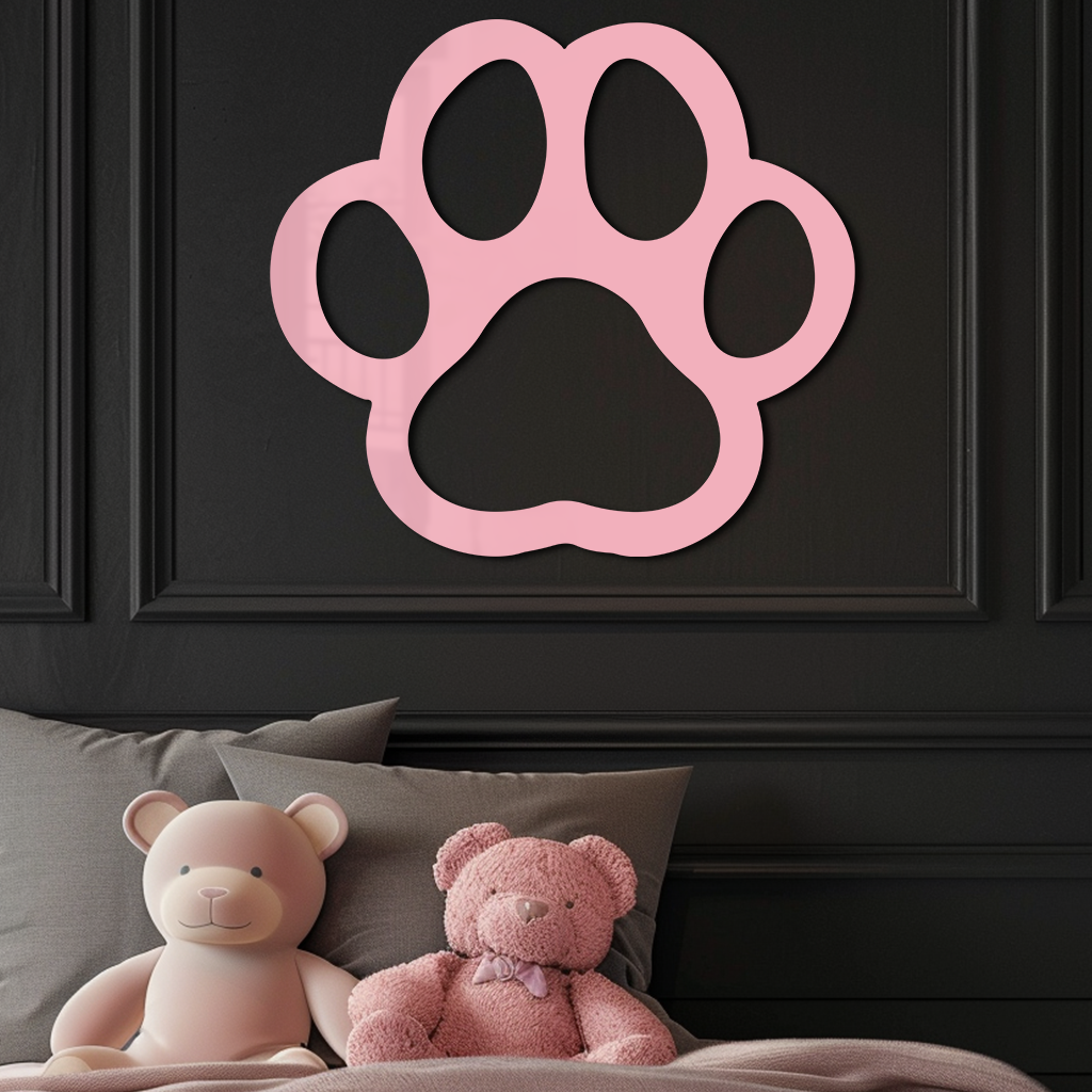 Paw Print Silhouette Metal Wall Art – Minimal Pet Lover Home Decor - KAFGP064 - Tampa Home & Garden Store