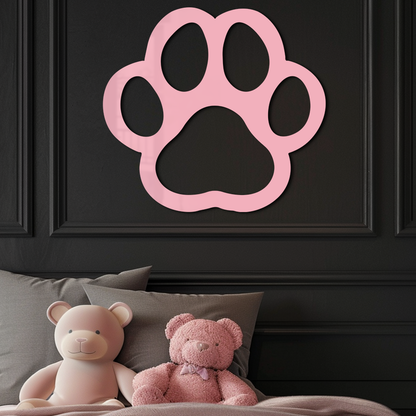 Paw Print Silhouette Metal Wall Art – Minimal Pet Lover Home Decor - KAFGP064 - Tampa Home & Garden Store