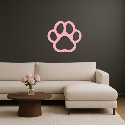 Paw Print Silhouette Metal Wall Art – Minimal Pet Lover Home Decor - KAFGP064 - Tampa Home & Garden Store