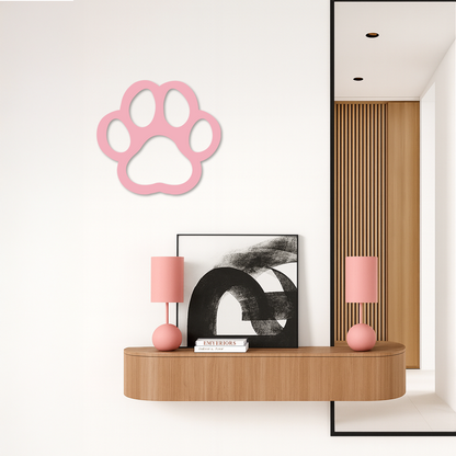 Paw Print Silhouette Metal Wall Art – Minimal Pet Lover Home Decor - KAFGP064 - Tampa Home & Garden Store