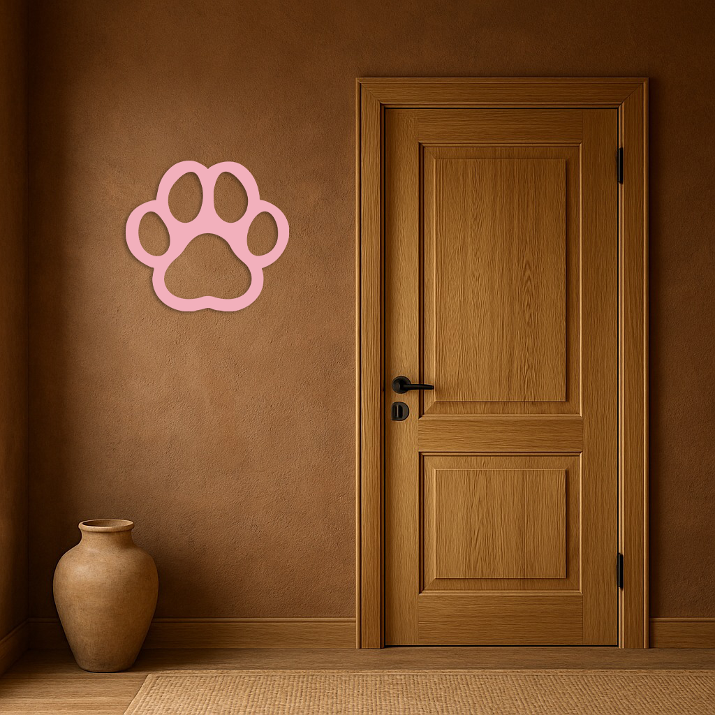 Paw Print Silhouette Metal Wall Art – Minimal Pet Lover Home Decor - KAFGP064 - Tampa Home & Garden Store