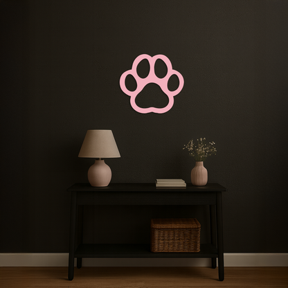 Paw Print Silhouette Metal Wall Art – Minimal Pet Lover Home Decor - KAFGP064 - Tampa Home & Garden Store