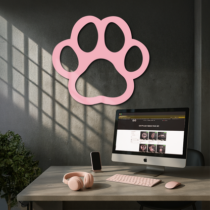 Paw Print Silhouette Metal Wall Art – Minimal Pet Lover Home Decor - KAFGP064 - Tampa Home & Garden Store