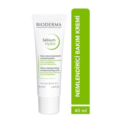 Face cream Bioderma Sebium Hydra white tube, 40 ml, non-comedogenic for oily acne-prone skin on Tampa Home & Garden Store