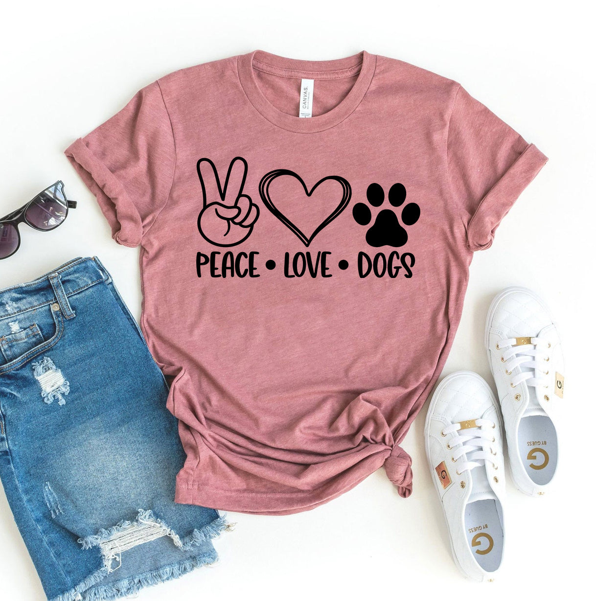Peace Love Dogs T-Shirt - Tampa Home & Garden Store