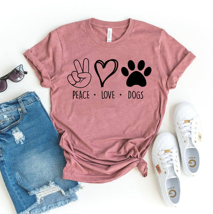Peace Love Dogs T-shirt - Tampa Home & Garden Store