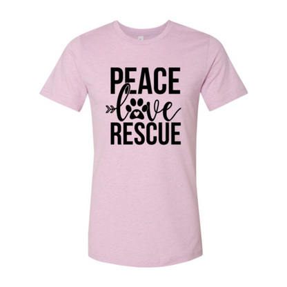 Peace Love Rescue T-Shirt - Tampa Home & Garden Store