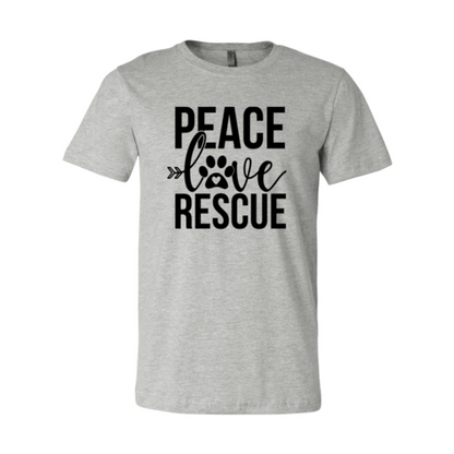 Peace Love Rescue T-Shirt - Tampa Home & Garden Store