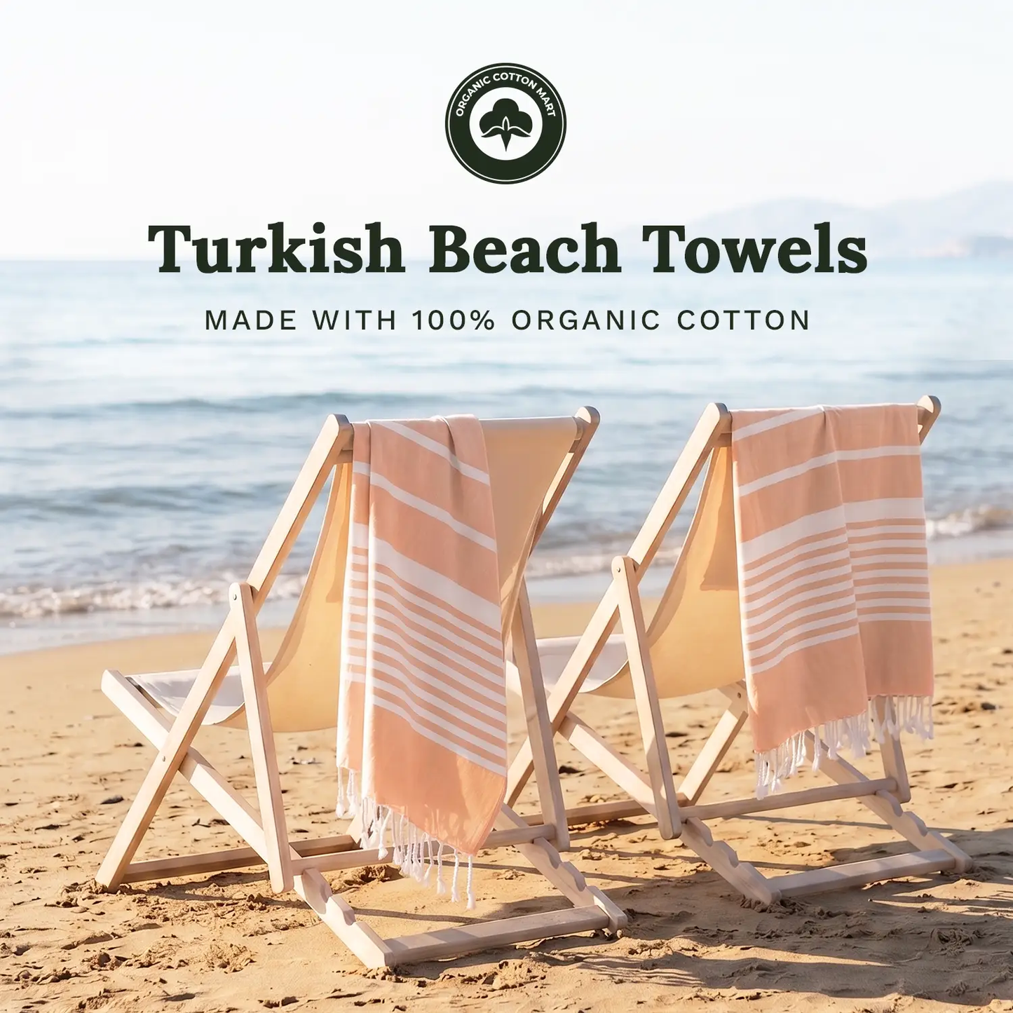 Turkish Quick Dry Beach Towels Organic Cotton