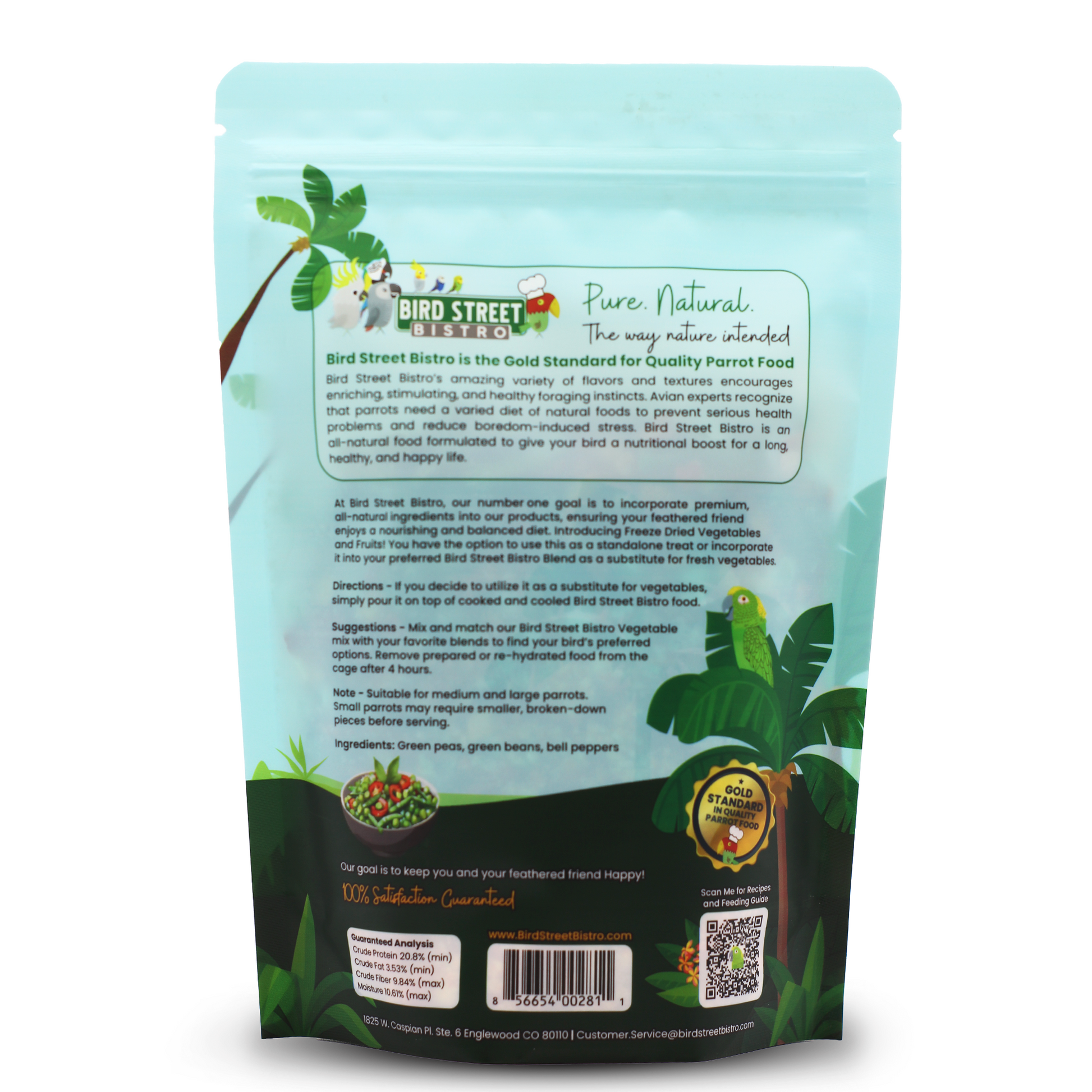 Peas & Bell Peppers Boost - Parrot Veggies Mix - Tampa Home & Garden Store