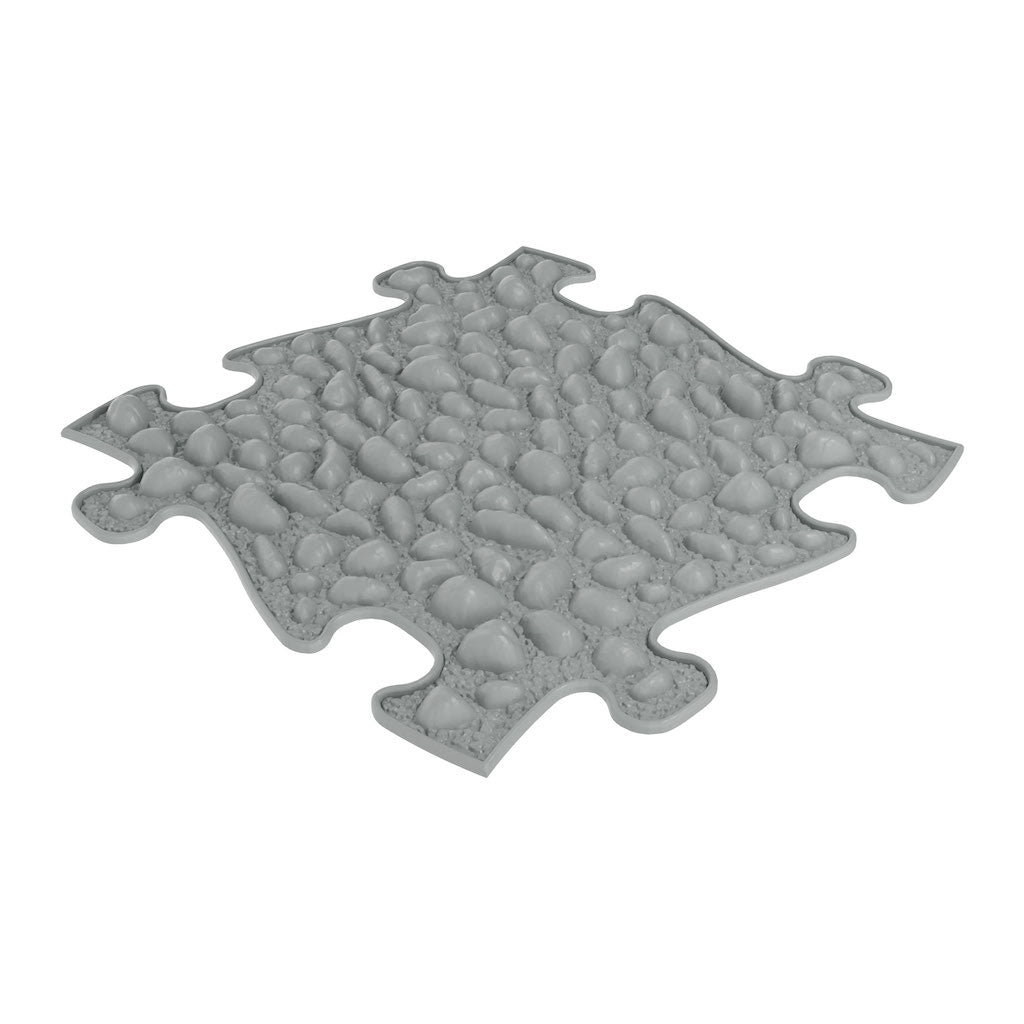 Medium 1 Sensory Playmat Set gray pebble-textured interlocking play mats by TINNITOTS on Tampa Home & Garden Store