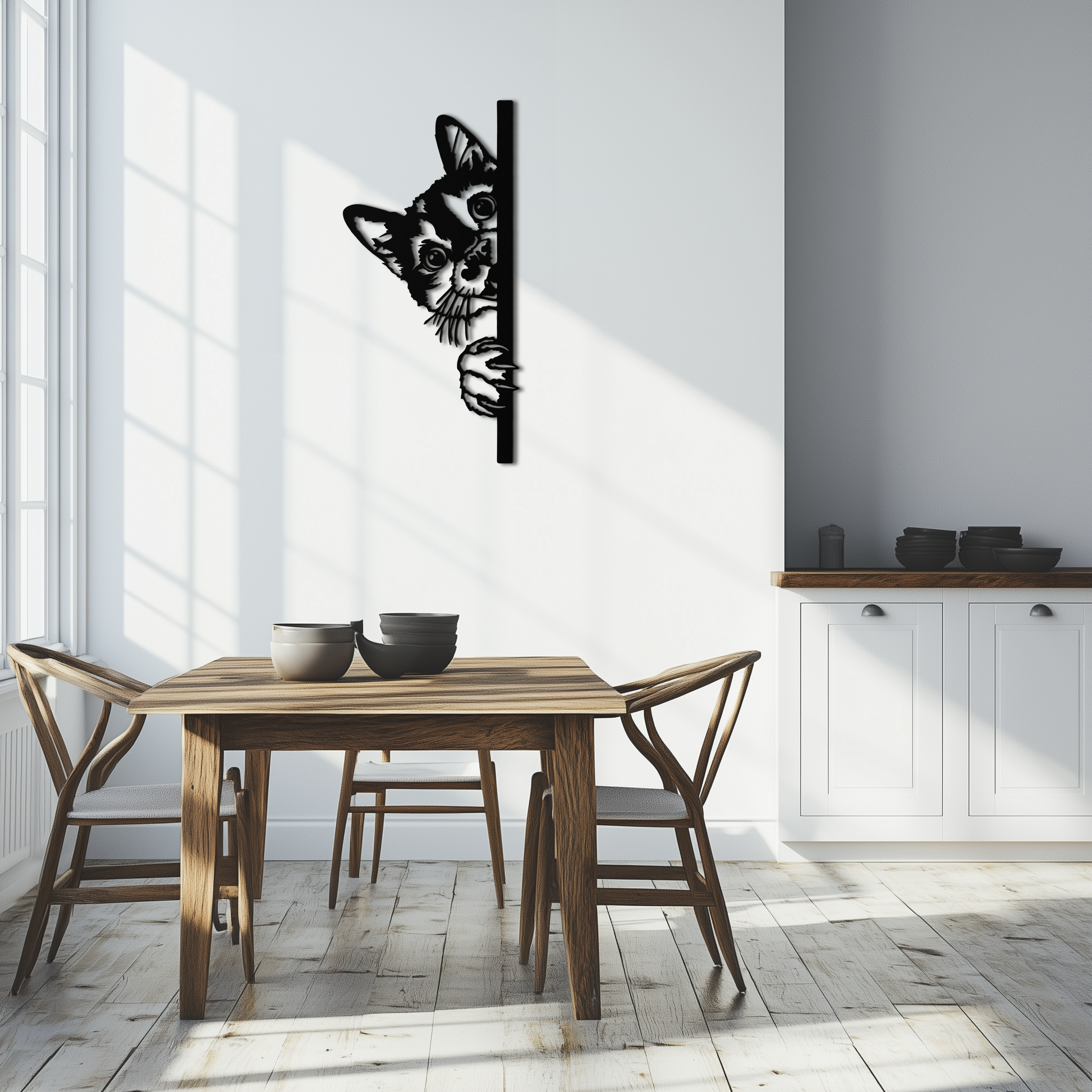 Peeking Cat Metal Wall Art – Cute Kitty Home Decor - KAF193 - Tampa Home & Garden Store