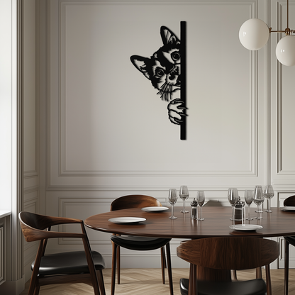 Peeking Cat Metal Wall Art – Cute Kitty Home Decor - KAF193 - Tampa Home & Garden Store