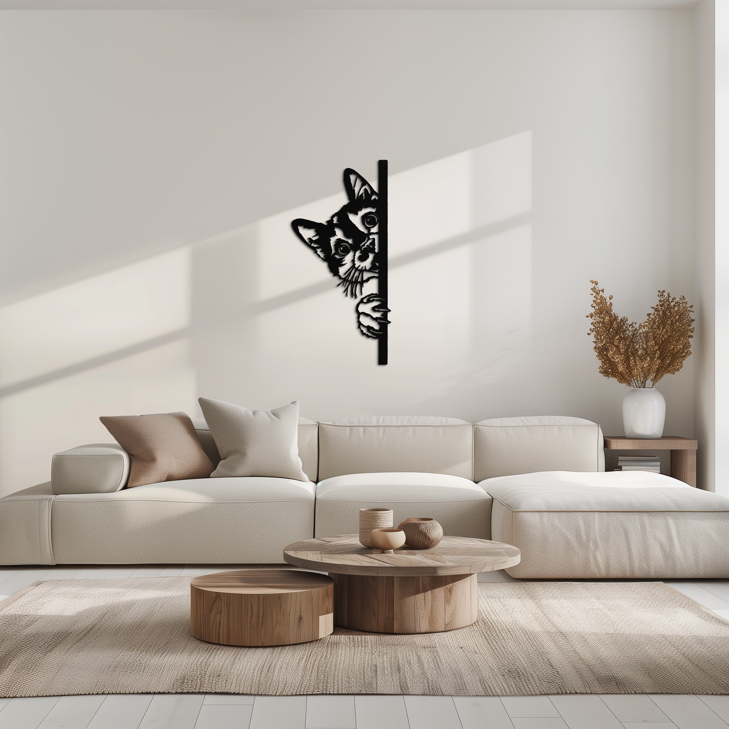 Peeking Cat Metal Wall Art – Cute Kitty Home Decor - KAF193 - Tampa Home & Garden Store