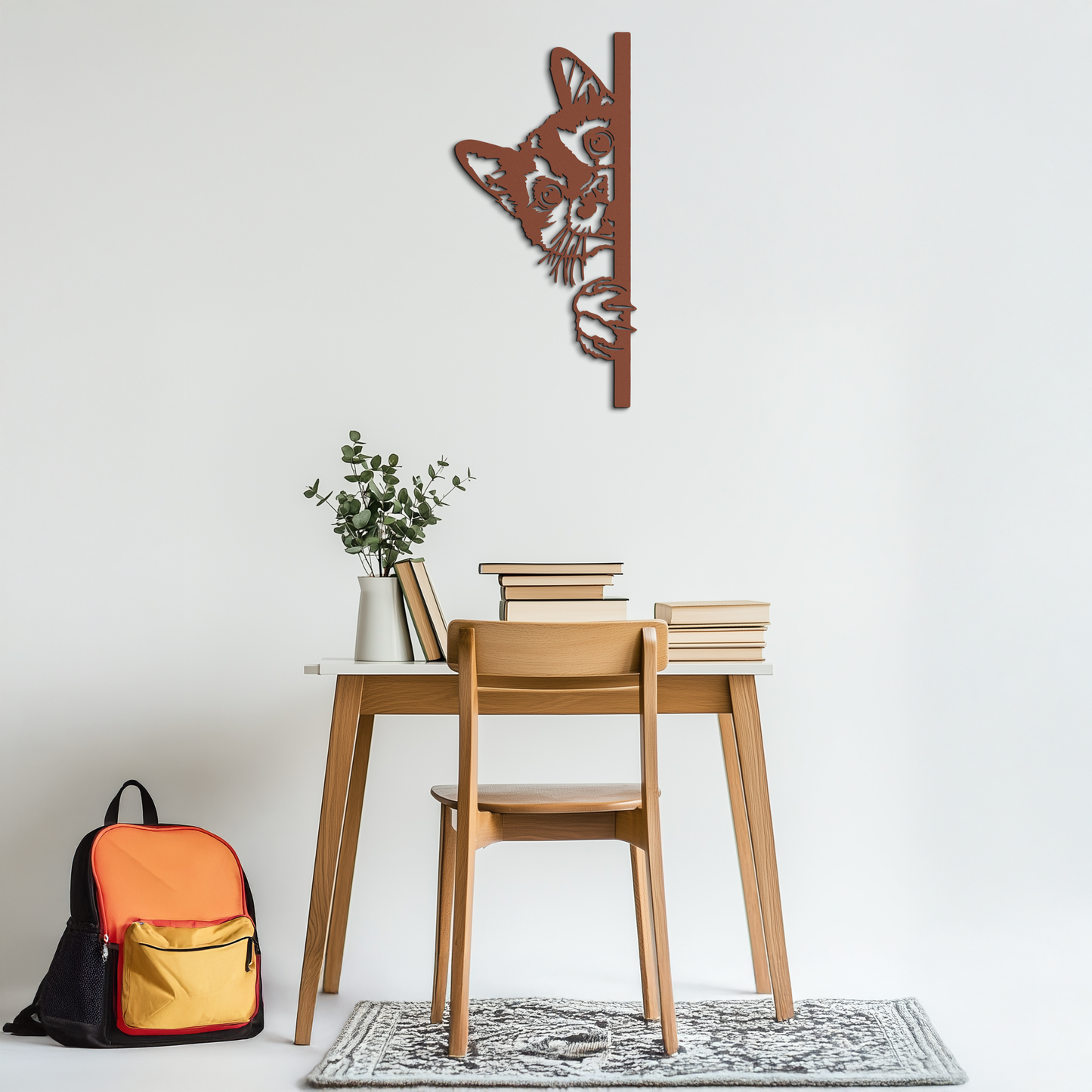 Peeking Cat Metal Wall Art – Cute Kitty Home Decor - KAF193 - Tampa Home & Garden Store