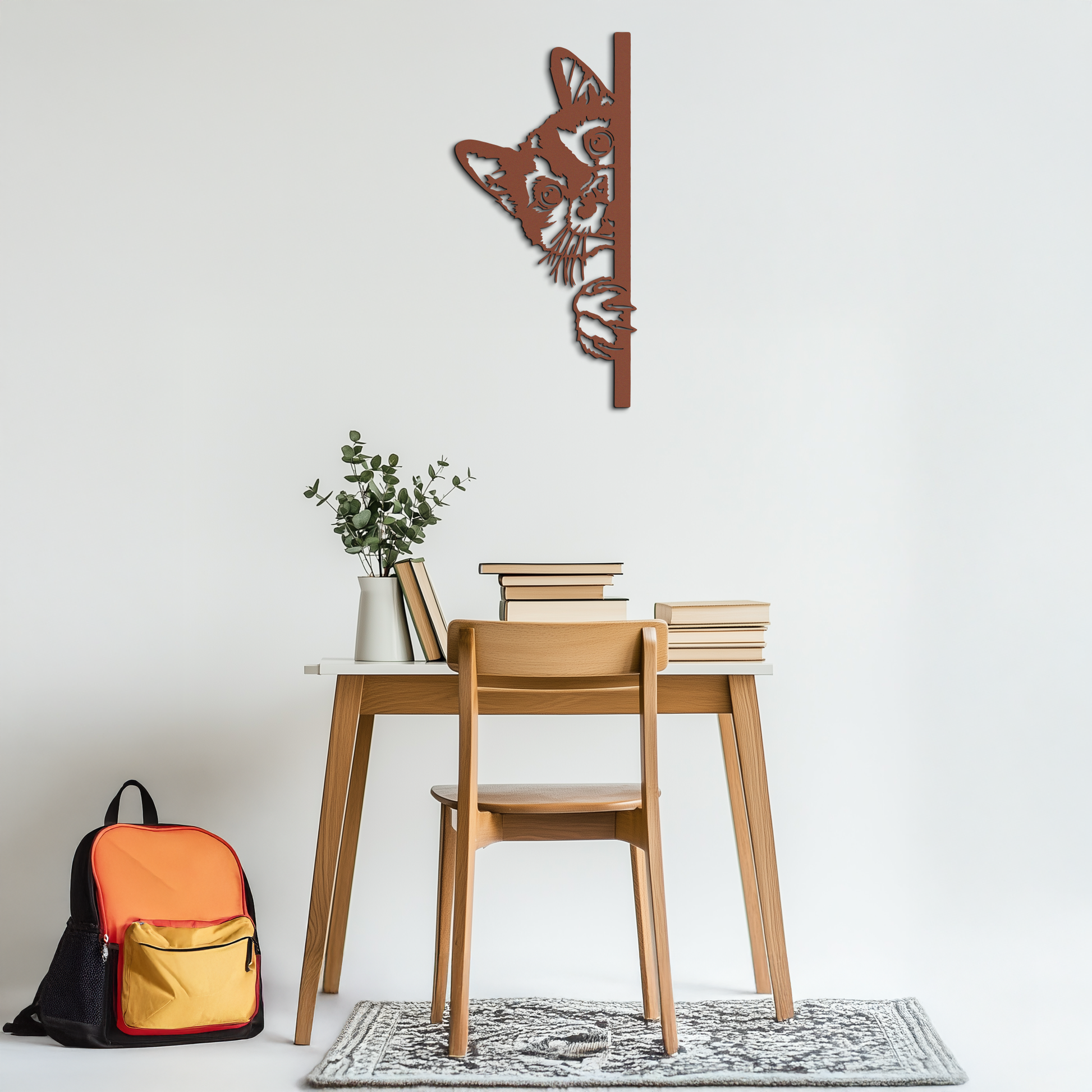 Peeking Cat Metal Wall Art – Cute Kitty Home Decor - KAF193 - Tampa Home & Garden Store