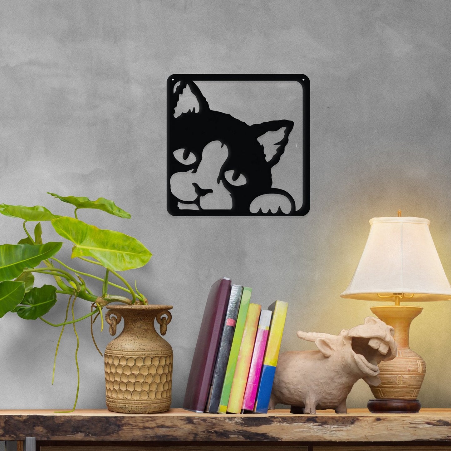 Peeking Kitty - Metal Wall Art/Décor - Tampa Home & Garden Store