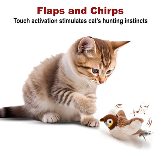 Peelaid™ Flapping Bird – Rechargeable Chirping Cat Toy - Tampa Home & Garden Store