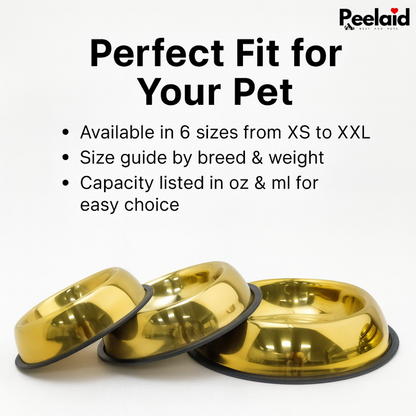 Peelaid™ Premium Gold Anti-Slip Pet Bowl - Tampa Home & Garden Store