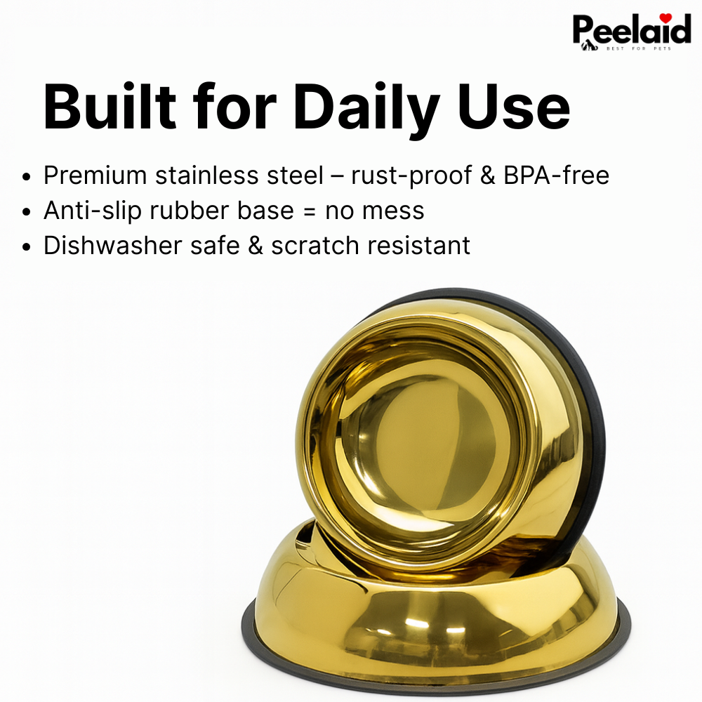 Peelaid™ Premium Gold Anti-Slip Pet Bowl - Tampa Home & Garden Store