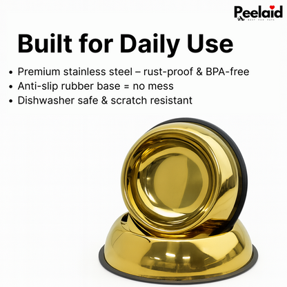 Peelaid™ Premium Gold Anti-Slip Pet Bowl - Tampa Home & Garden Store