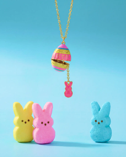 PEEPS Easter Egg Pendant Necklace by ALEX AND ANI with colorful egg charm on a gold chain on Tampa Home & Garden Store