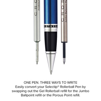 Peerless cobalt blue rollerball pen by Cross with engraved diamond pattern and Swarovski on Tampa Home & Garden Store