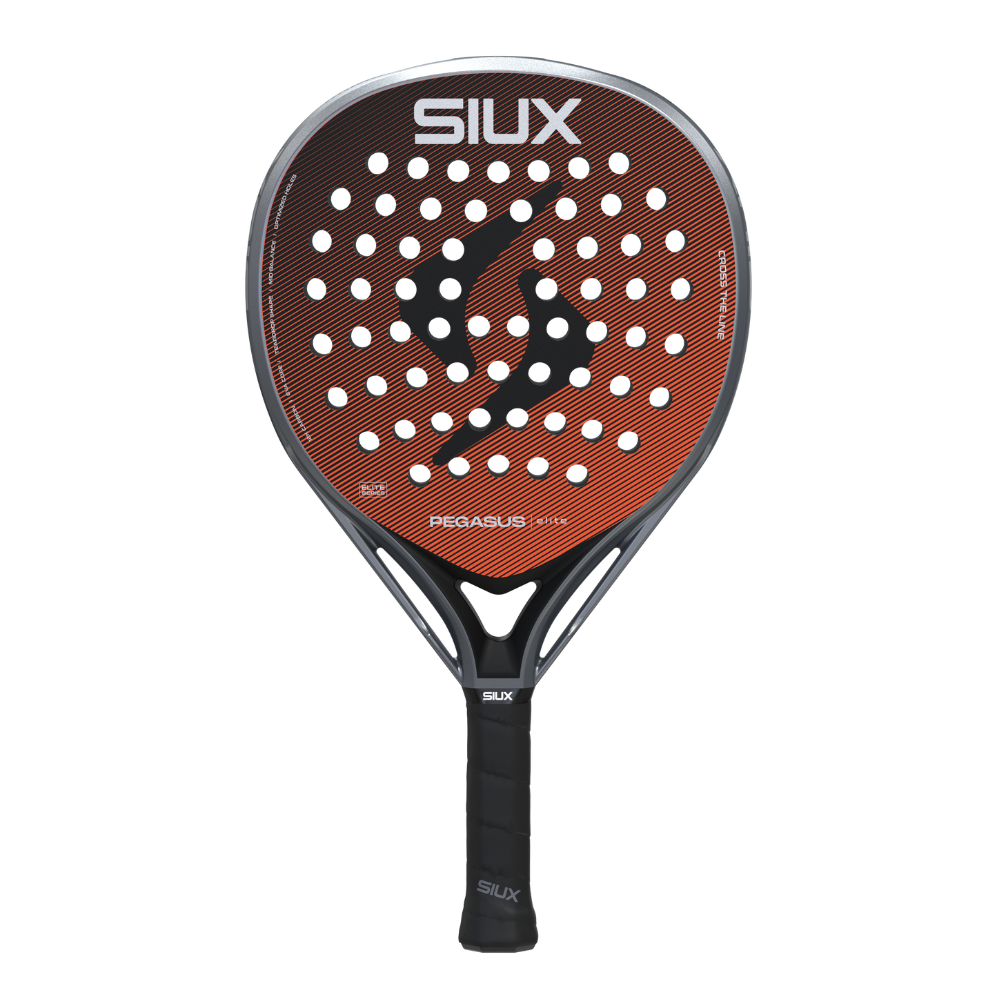 Pegasus Elite 4 2026 padel racket by Siux USA orange and black striped face on Tampa Home & Garden Store