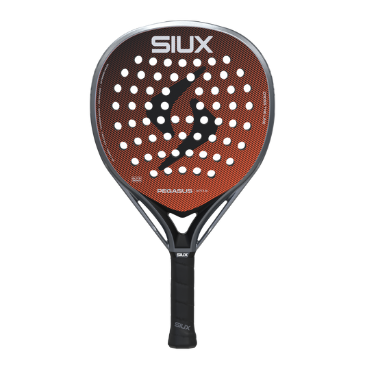 Pegasus Elite 4 2026 padel racket by Siux USA orange and black striped face on Tampa Home & Garden Store