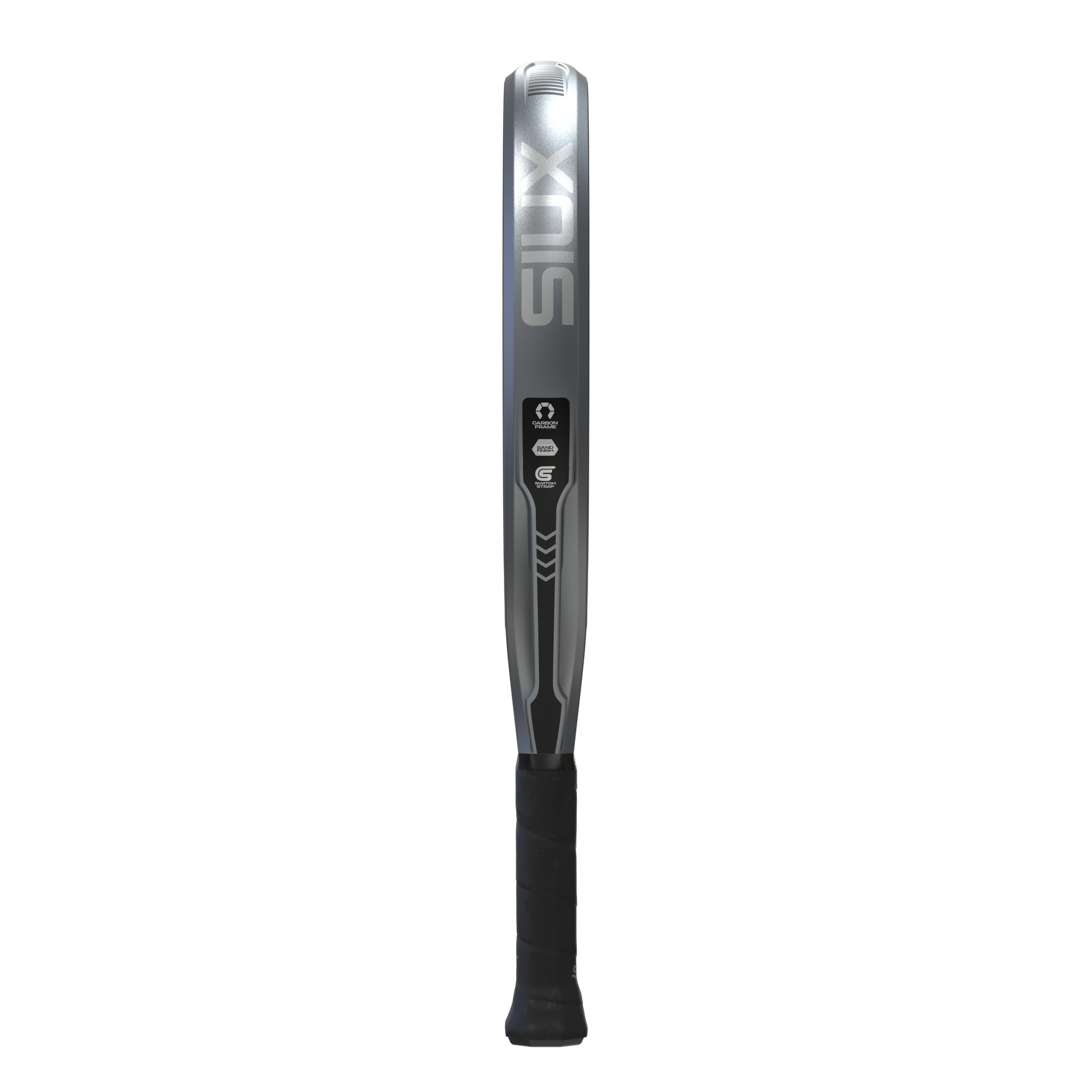 Padel racket Pegasus Elite 4 2026 by Siux USA, silver carbon shaft with SIUX logo and grip on Tampa Home & Garden Store