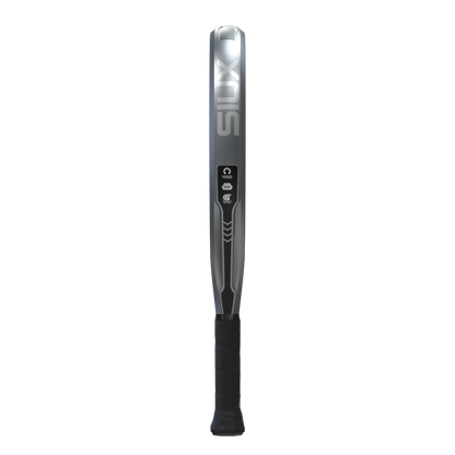 Padel racket Pegasus Elite 4 2026 by Siux USA, silver carbon shaft with SIUX logo and grip on Tampa Home & Garden Store