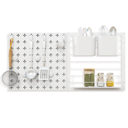 Kit de organización de pared perforada con imanes y ganchos